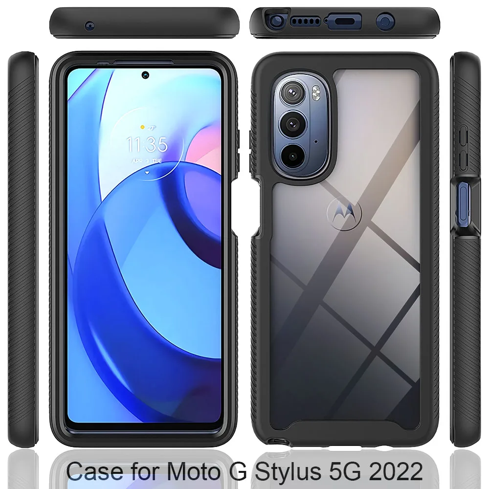 Durable Clear Shockproof Case with Rugged TPU Bumper