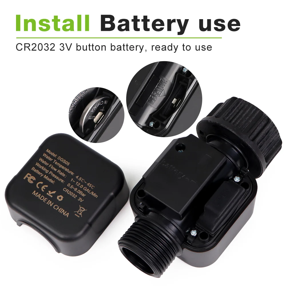 IP6X Digital Water Meter Outdoor Garden Watering
