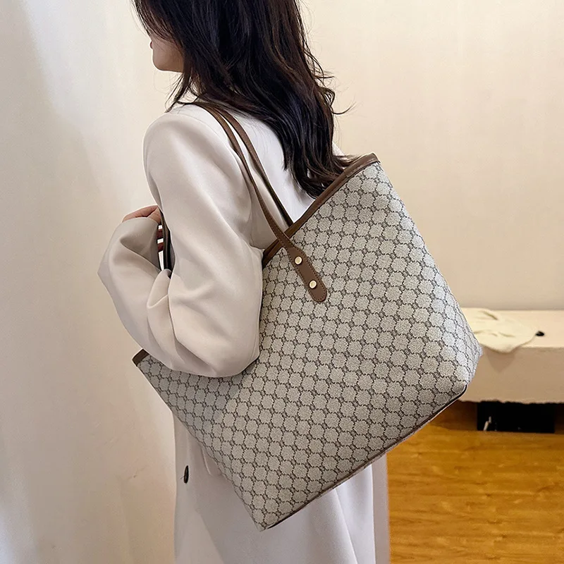 2024 New Simple and Fashionable Large Capacity Tote Bag Women's