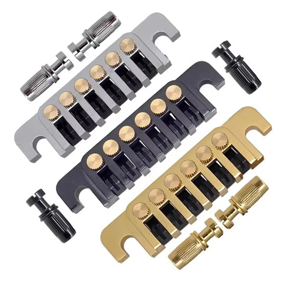 YOUZI Electric Guitar Bridge Tailpiece Vintage TP-6 Style Bridges W/ Studs Musical Instruments Accessories For Electric Guitars