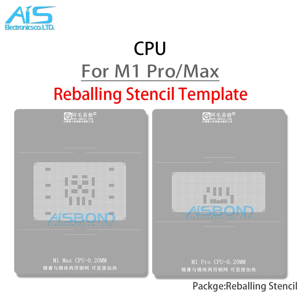 Amaoe Mac Bga Reballing Stencil Per Mac M1 Pro Max M1Pro M1Max Cpu 339 S00883 T = 0.20Mm Chip Tin Plant Net