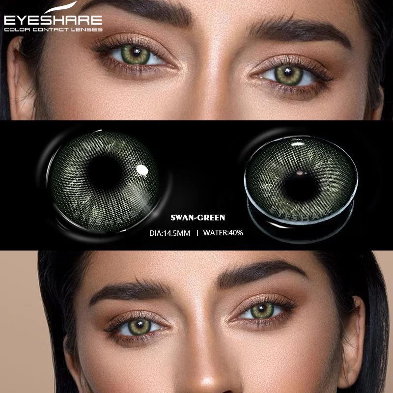 EYESHARE Natural Color Contact Lenses - Fashion Gray & Green Tones
