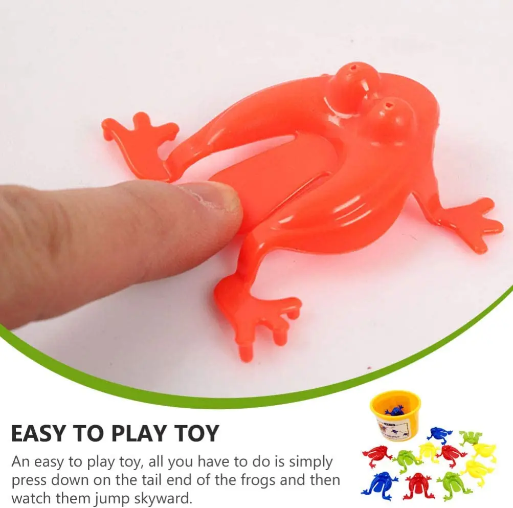 6/12/24 Jumping Frog Fidgeting Toys Mini Rainbow Plastic Jumping Frog Children Finger Training Toys Birthday Party Gift