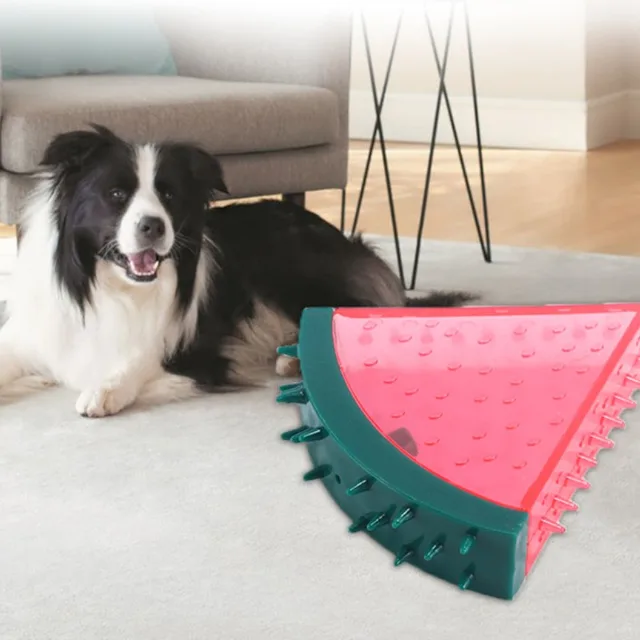 Pet Squeaky Chew Toy Dog Teeth Cleaning Toy Watermelon Pineapple Lemon Fruit Shape Puppy Bite Resistant Toy Pet Supplies 6