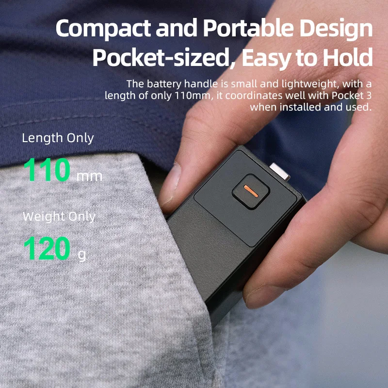 Poignée Batterie 5000mAh pour DJI Osmo Pocket 3 - LKTOP