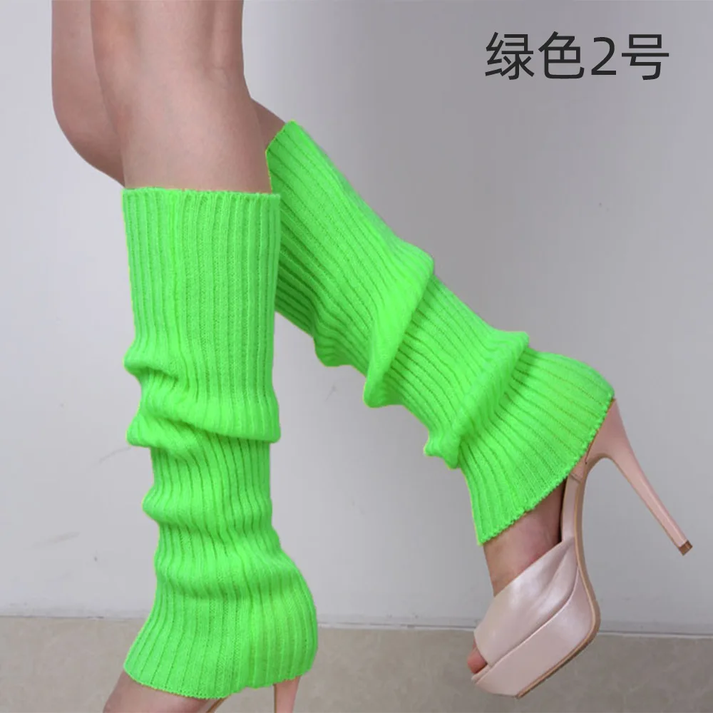 Frauen Bein Wärmer Halloween Solide Neon Farbe Streifen Punk Party Sport Yoga Lolita Dance Bein Abdeckungen Boot Socken Harajuku Beinlinge – Detail 9