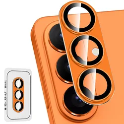 Premium Aluminum Alloy Camera Lens Protector with AR Tempered Glass and Drop Protection - Galaxy S26 Ultra (Orange)