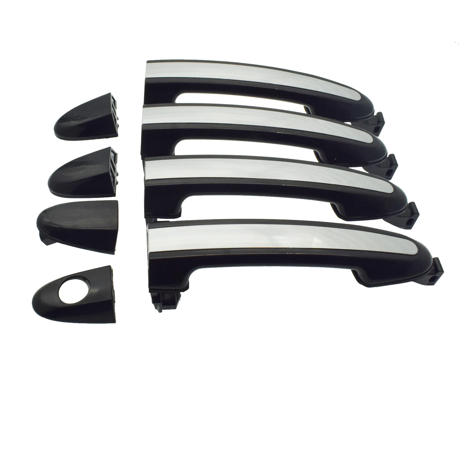 Manija Negra Imprimada Para Puerta Exterior Trasera