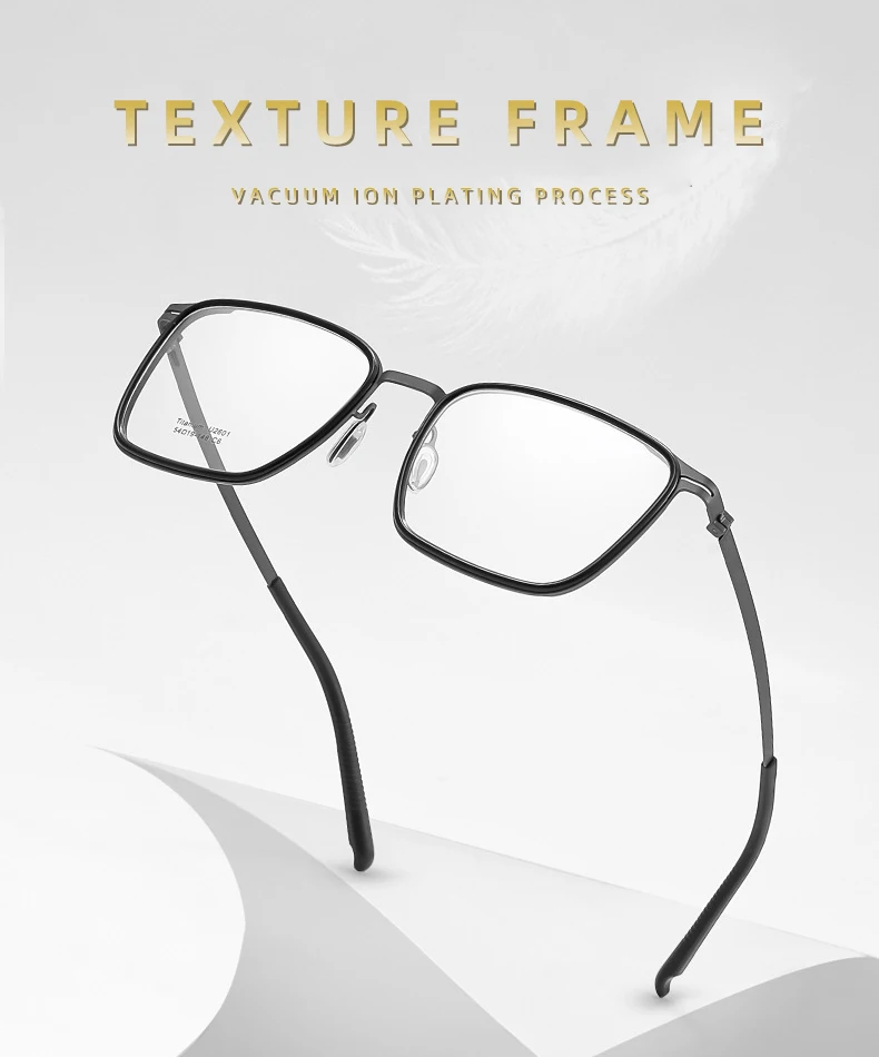 BLMUSA Ultraleichte Titan Optische Rahmen Hohe Qualität Blau Licht Blockieren Lesen Brillen Männer Progressive Photochrome Gläser – Detail 13