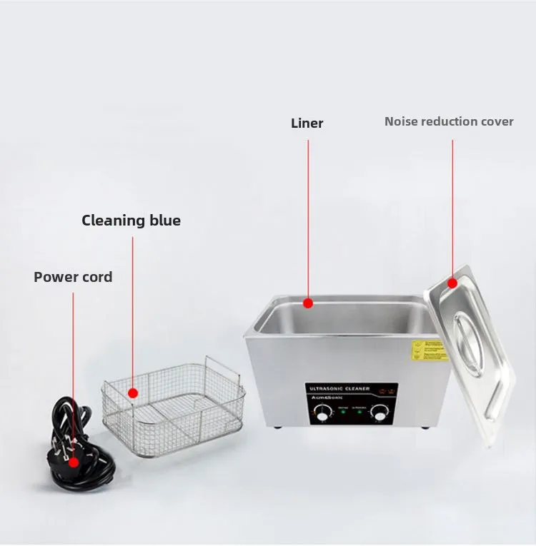 30L kleine Ultraschall-Industrie-Reinigungsmaschine Labor 304 Edelstahl Ultraschall-Reinigungsmaschine Haushalt Zuhause – Detail 9