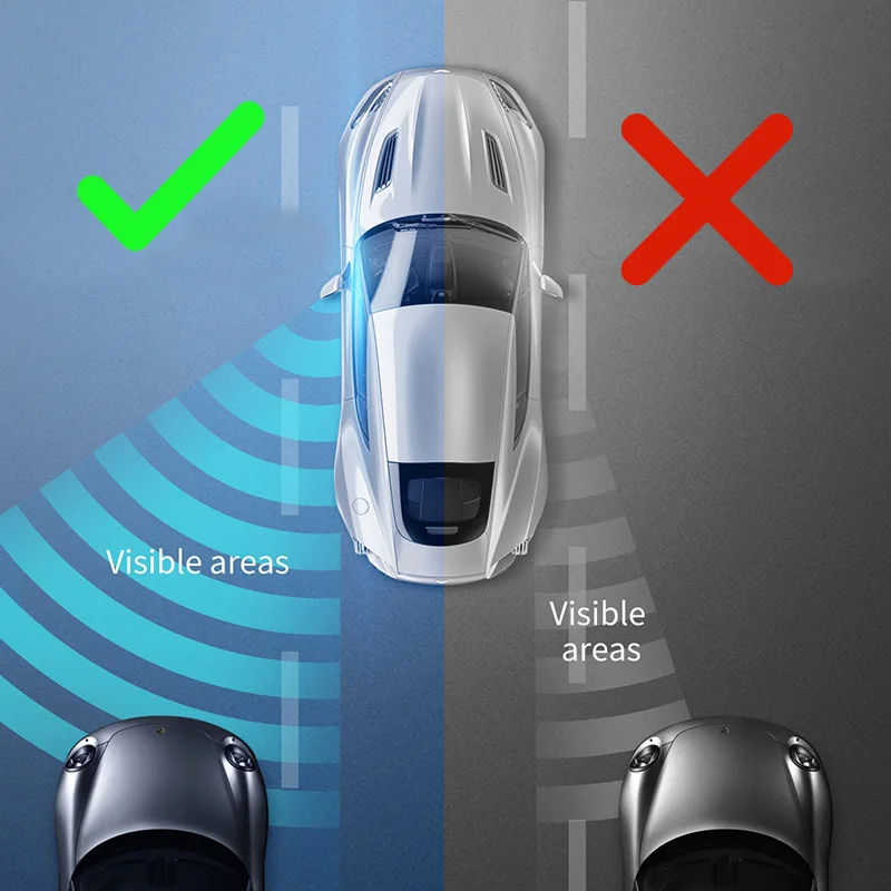 Baseus 2Pcs Car Mirror HD Convex Mirror Blind Spot Auto Rearview 360 Degree Wide Angle Vehicle Parking Rimless Mirrors