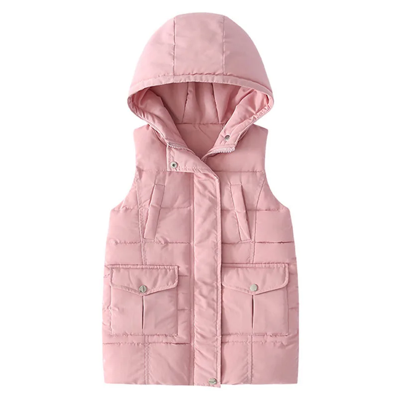 Fashion Girl Vests Spring Autumn Childrens Coats Girls Solid Color Sleeveless Waistcoats for Teenage Toddler Clothes 8 to 12Year