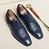 British Style Low-Top Lace-Up Pointed-Toe Men's Leather Shoes Fashionable Casual Business Shoes for Autumn And Winter