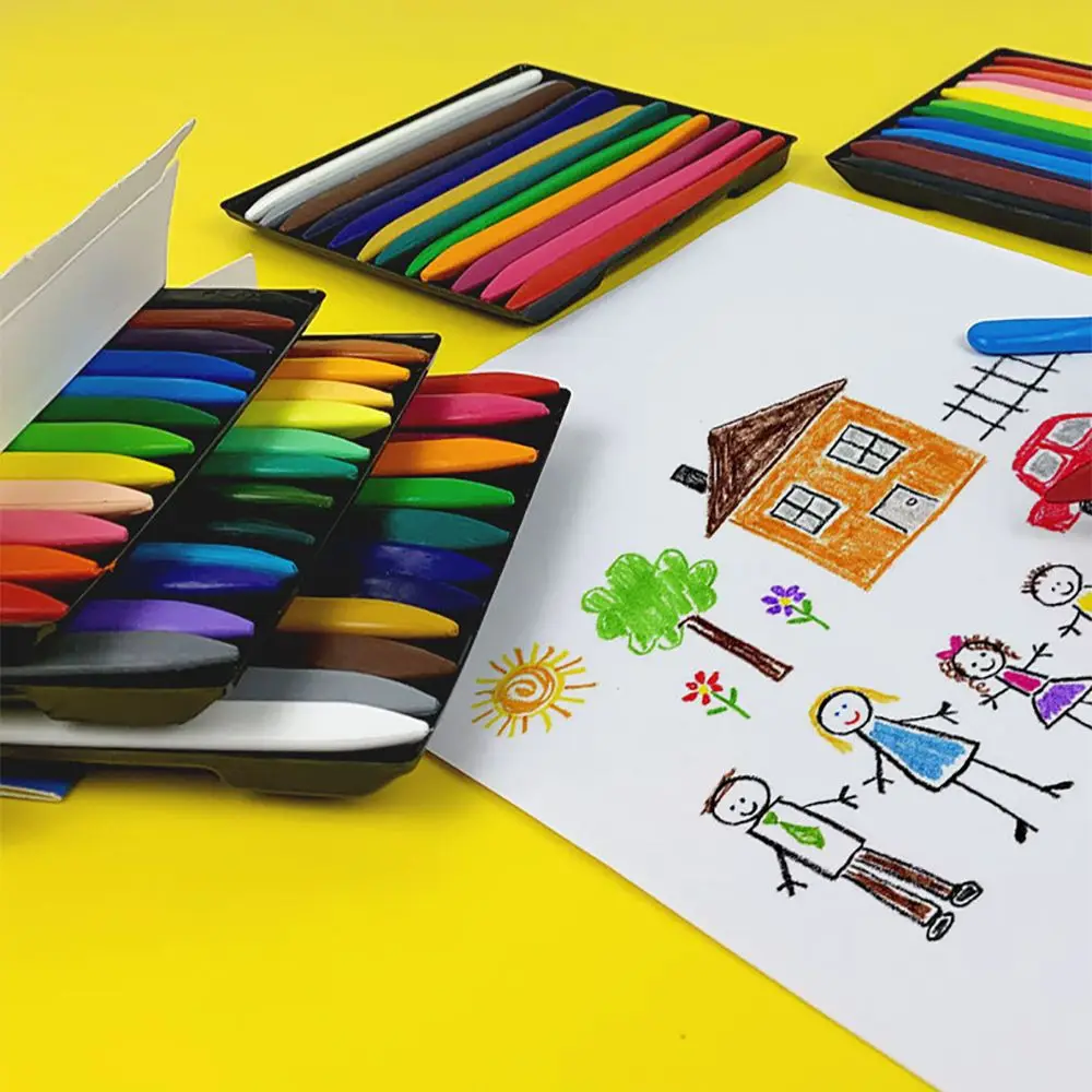 24 Colors Gift Non Dirty Hand Washable Earlyeducation Tools Wax Pencil Marker Oil Painting Stick Colored Crayon oil pastels,colored crayons,color pencils,oil painting sticks,children painting supplies