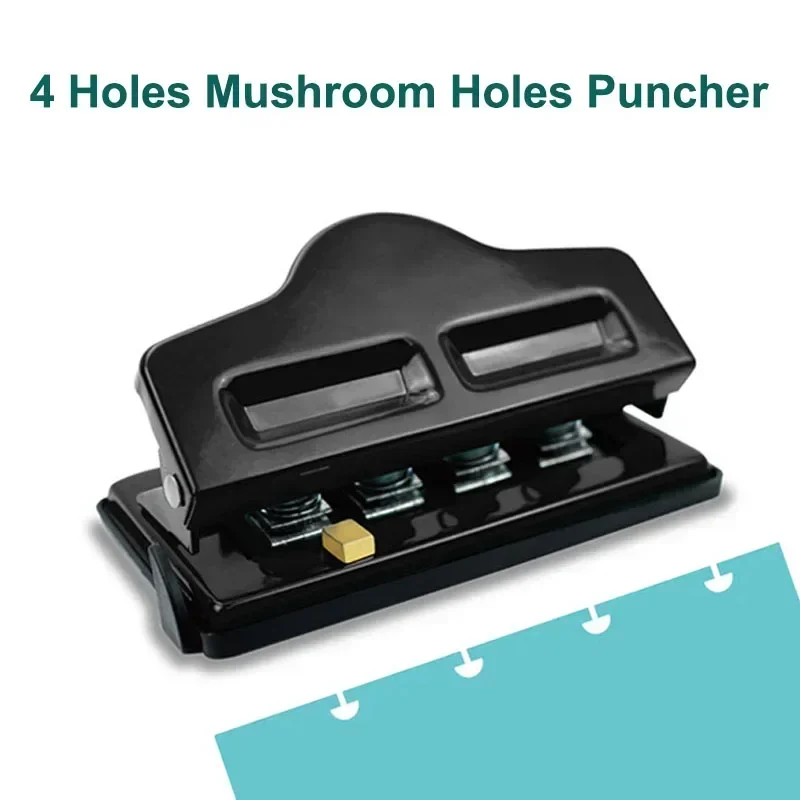 4 Holes Mushroom Puncher A4 A5 A6 A7 Loose Leaf Notebook Planner Journal Punch Tool