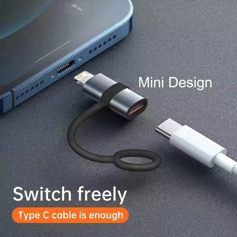 NNBILI PD30W USB C타입 to iOS 어댑터, iOS(남성) to C타입(여성) 변환기, 아이폰 15 14 13 12 11 맥북 고속 연결 컨버터