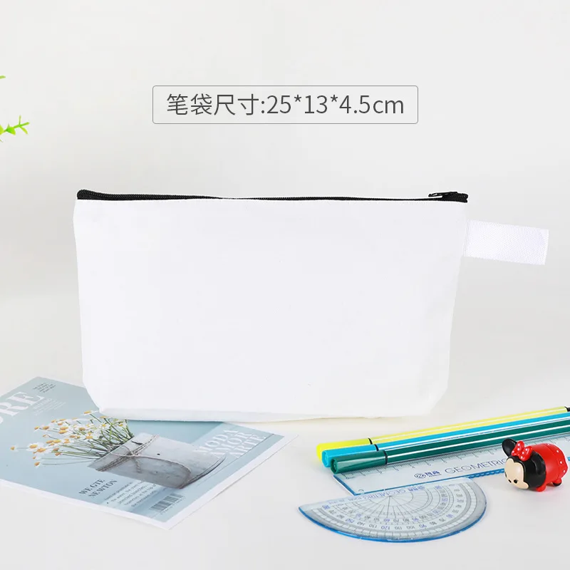 Colorful Canvas Pencil Bag Coin Organizer Zipper Cosmetic Bag Stationery Storage Pouch Girls Makeup Brushes Lipsticks Bags cosmetic bag coin purse coin wallet change bag