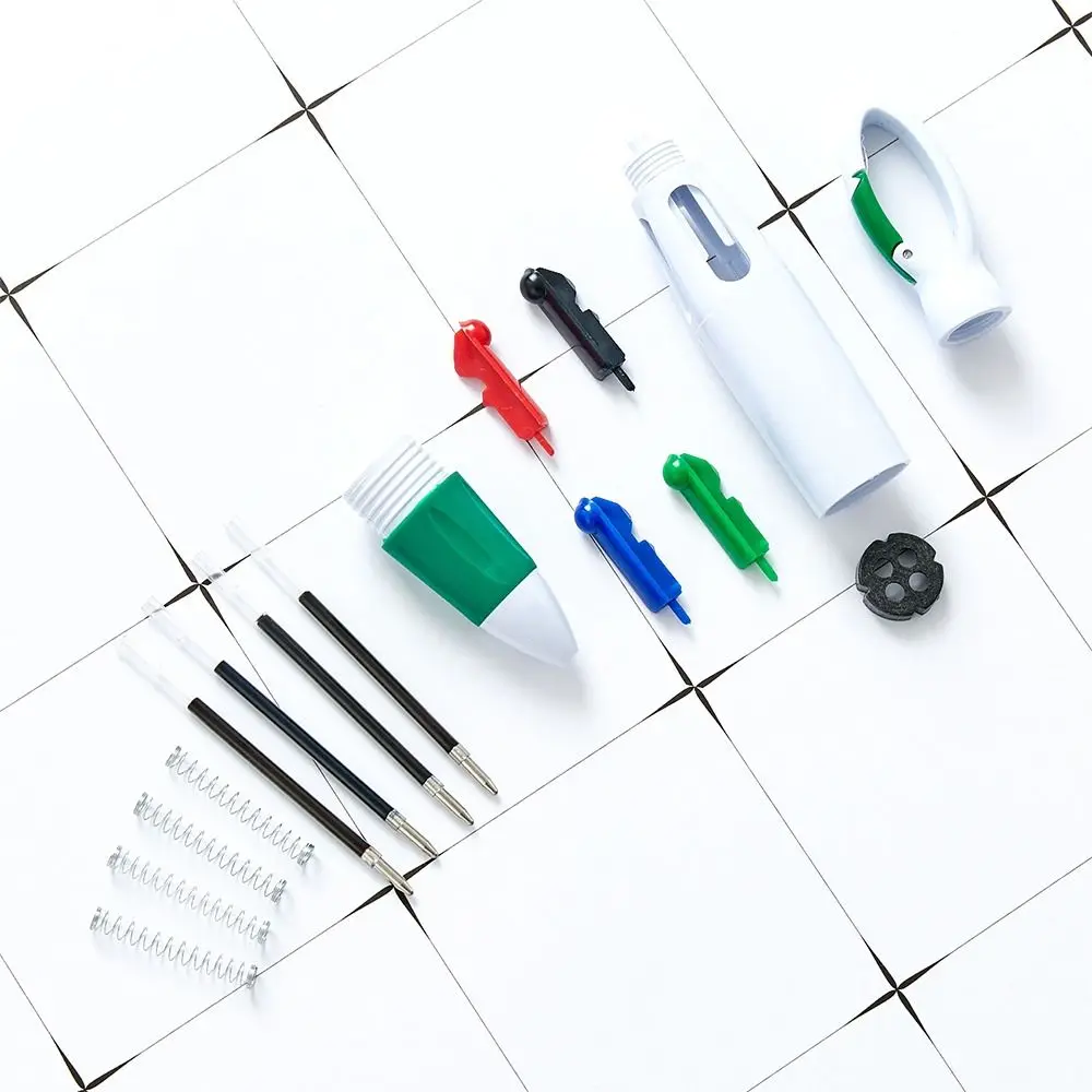 Portable Press Type Gel Pen Retractable 4 Color Inks Ballpoint Pens with Buckle Keychain For Office School Students Gift
