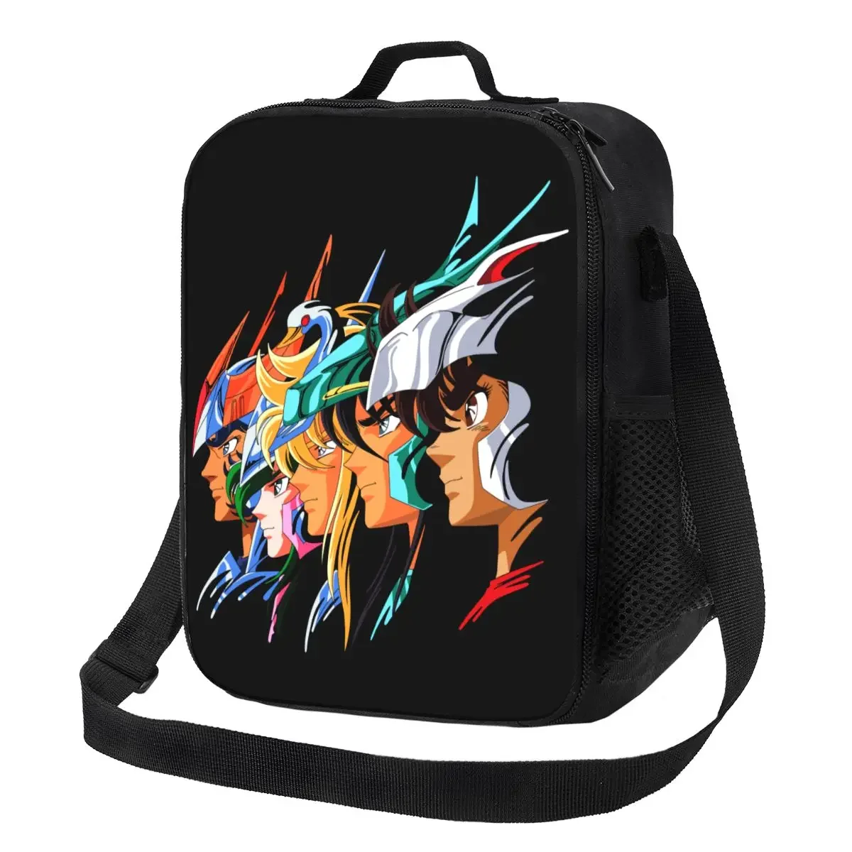 

Saint Seiya Knights Of The Zodiac Insulated Lunch Bags for Camping Travel Los Caballeros Del Zodiaco Cooler Thermal Bento Box