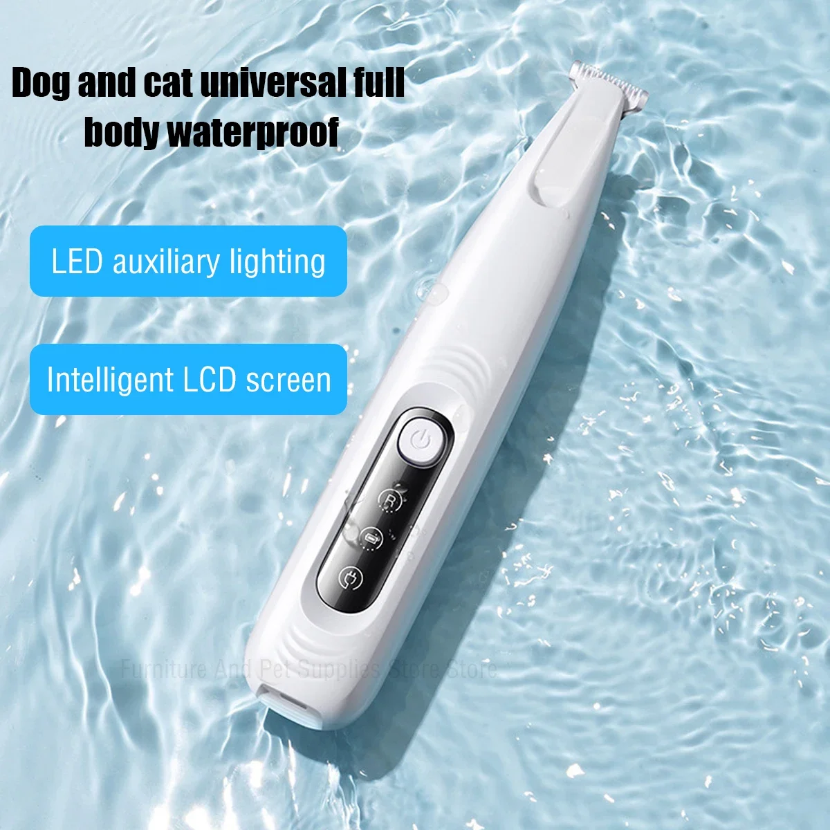 Waterproof Dog Paw Trimmer with LED Light & Display – Pet Hair Clippers for Grooming 6
