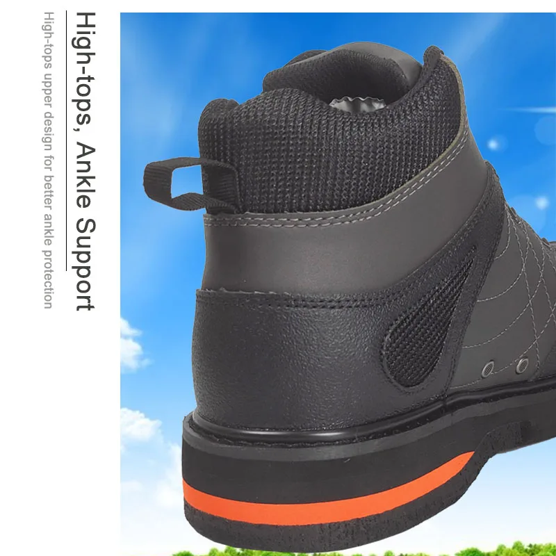 Wading Fishing Shoes Self-lock Shoelace Felt Sole Mesh Fabric Hiking Hunting Reef Rock Fishing Boots for Fly Waders