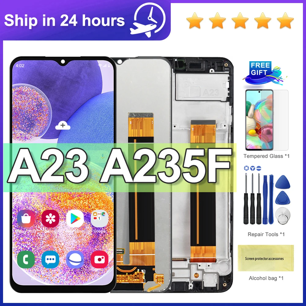 

For Samsung A23 LCD Display Touch Screen Digitizer Assembly For Samsung A235 A235FA235M Screen with frame
