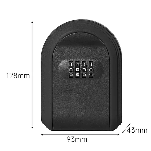 Key Lock Box with Small 4 Digit Combination Wall Mounted Secure Lock Box for House Key Resettable Code Safe Security Key Box 5