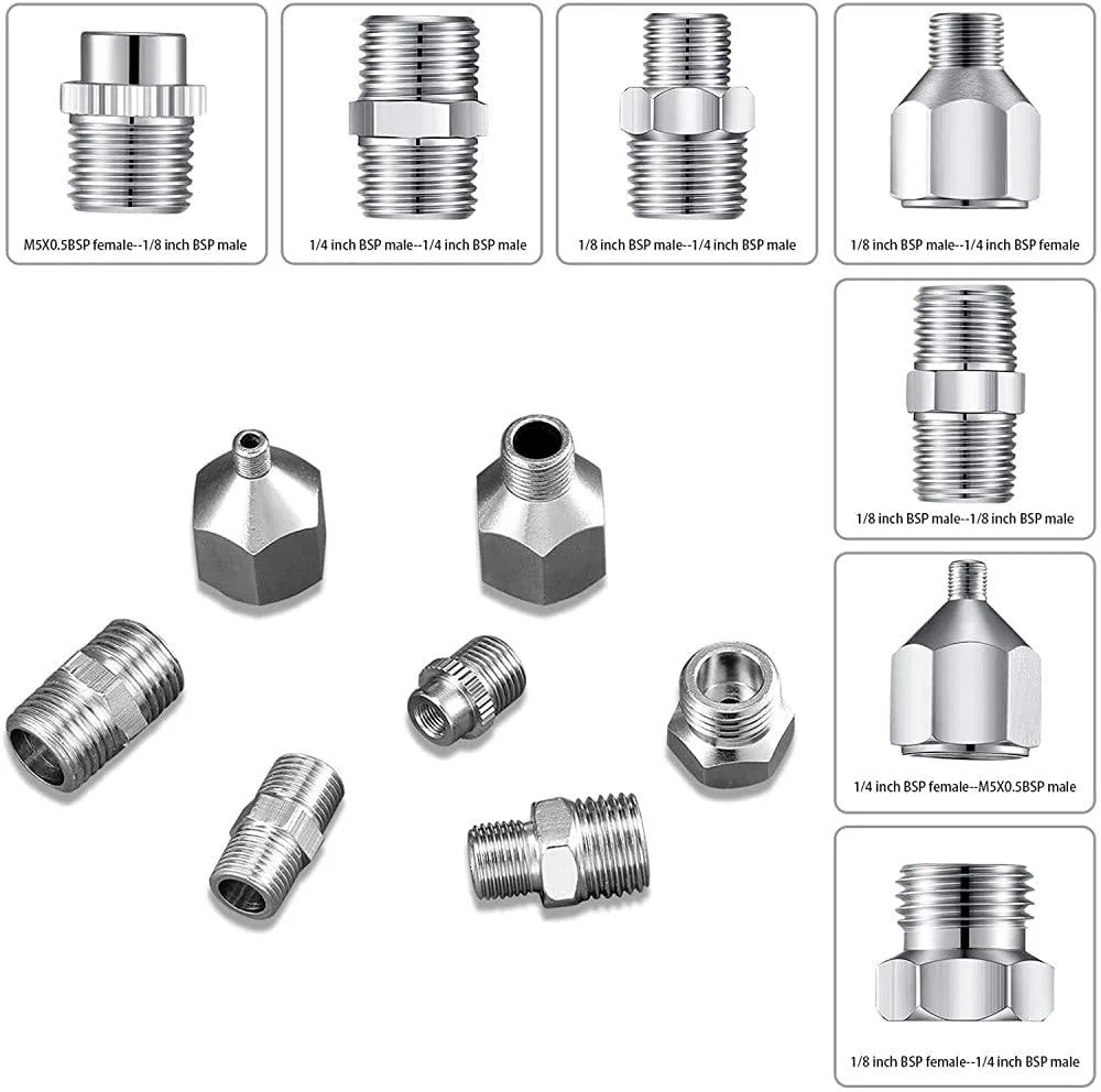 7 pcs Airbrush Adaptor Set for air Compressor & Hose airbrush adaptor set
