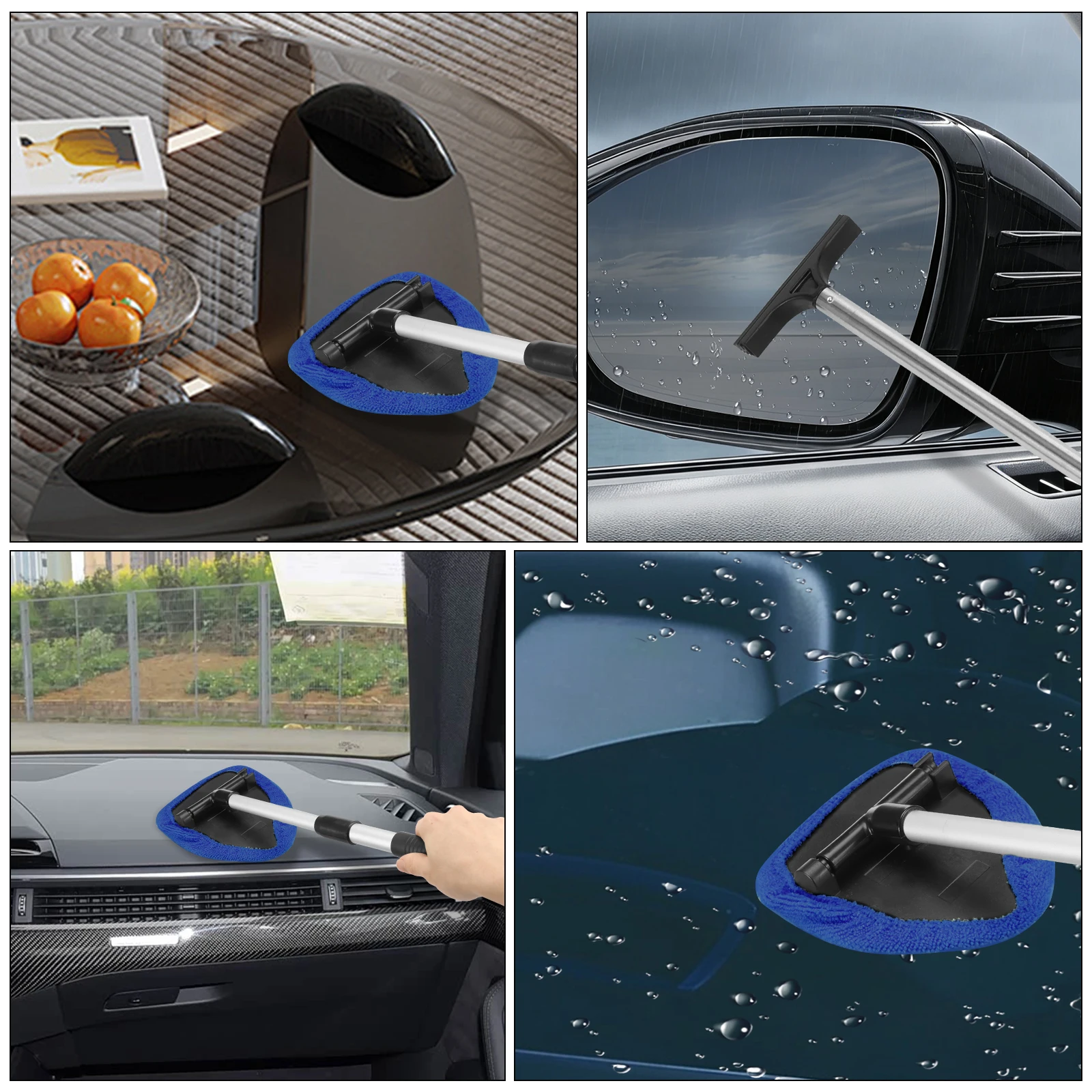 Telescopic Car Window Glass Cleaning Brush Kit