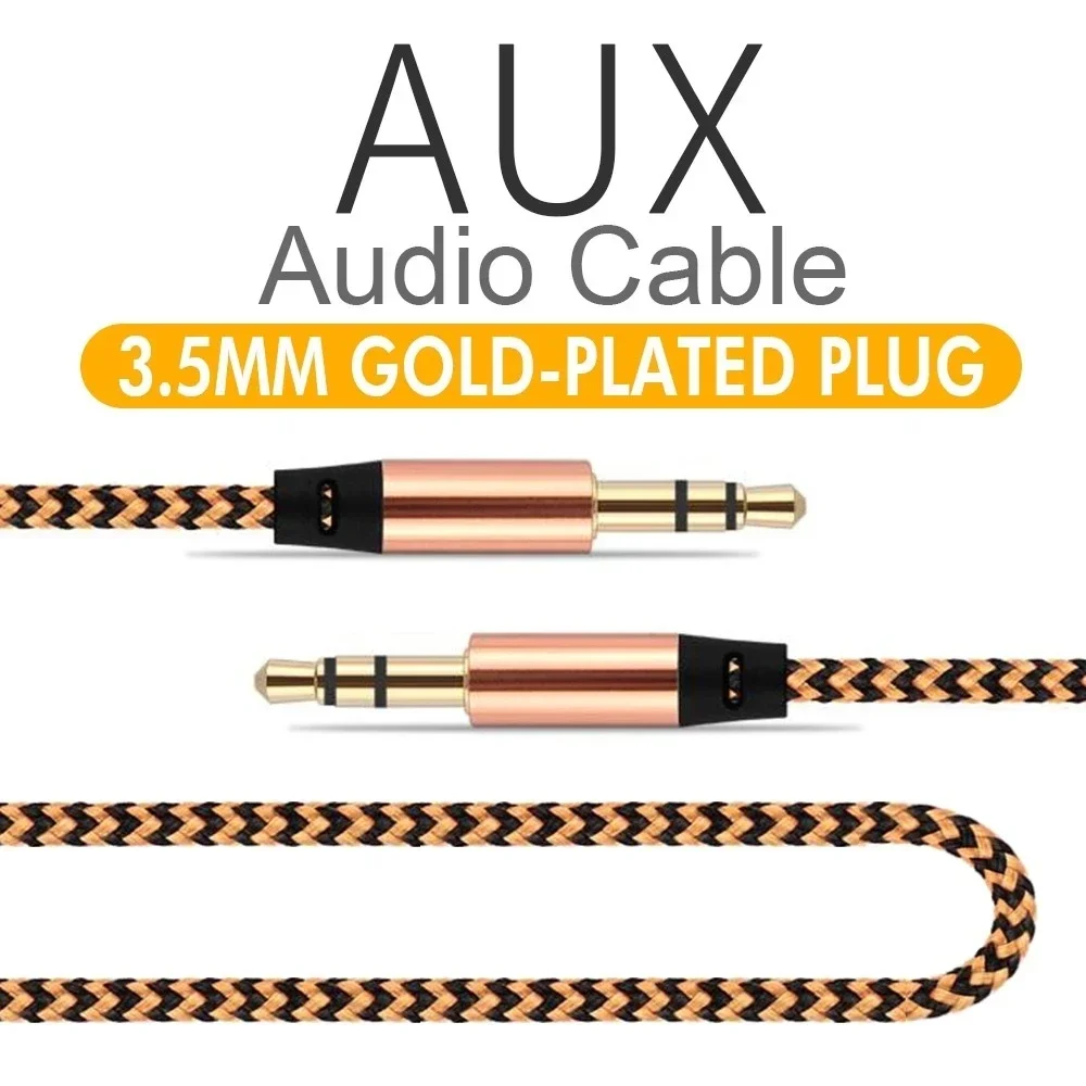 

STONEGO 3.5mm Male To Male Aux Audio Cable 3.3Ft Nylon Braid Auxiliary Audio Cable