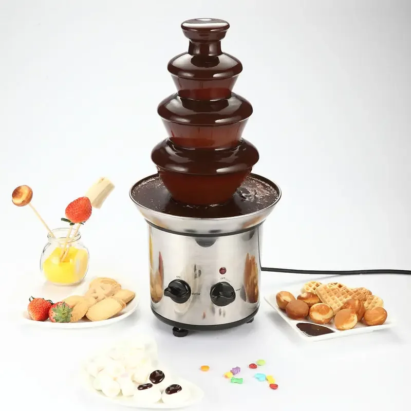 Chocolate Fountain Machine Baking Hotel et Small Four-Level Diy Chocolate Waterfall Noodle Paste Machine