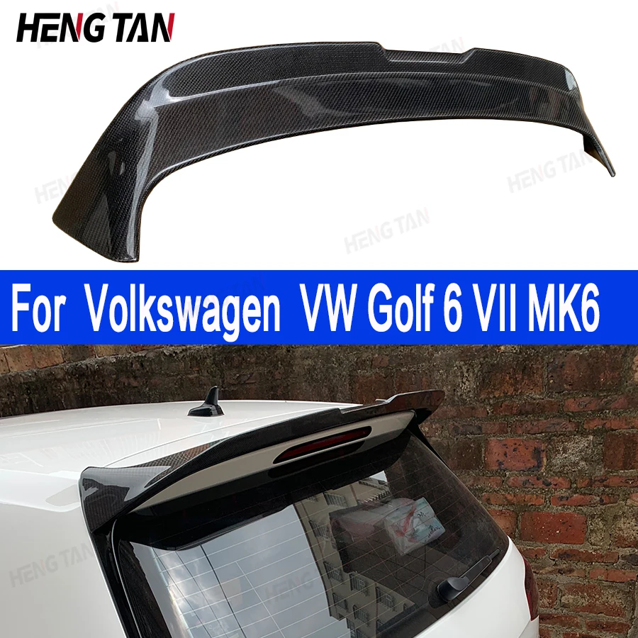

For Volkswagen VW Golf 6 VII MK6 GTI R V style Standard High quality Carbon Fiber Rear Roof Trunk Wing Spoiler Body Kit