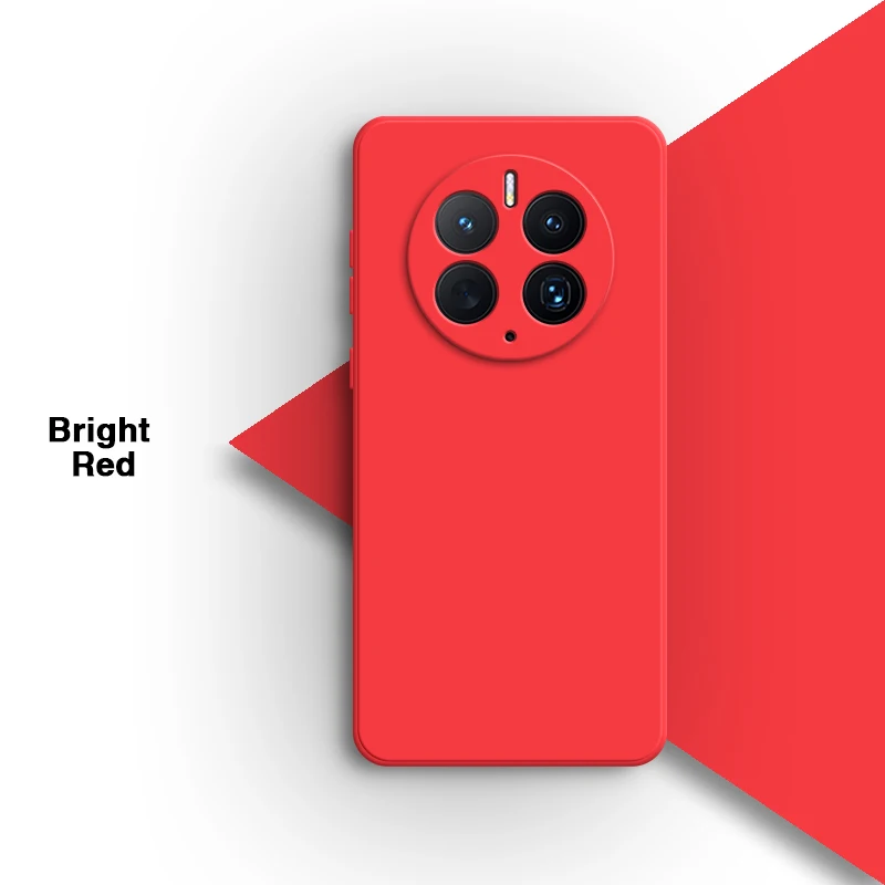 Premium Internal Flocking Square Liquid Silicone Phone Case