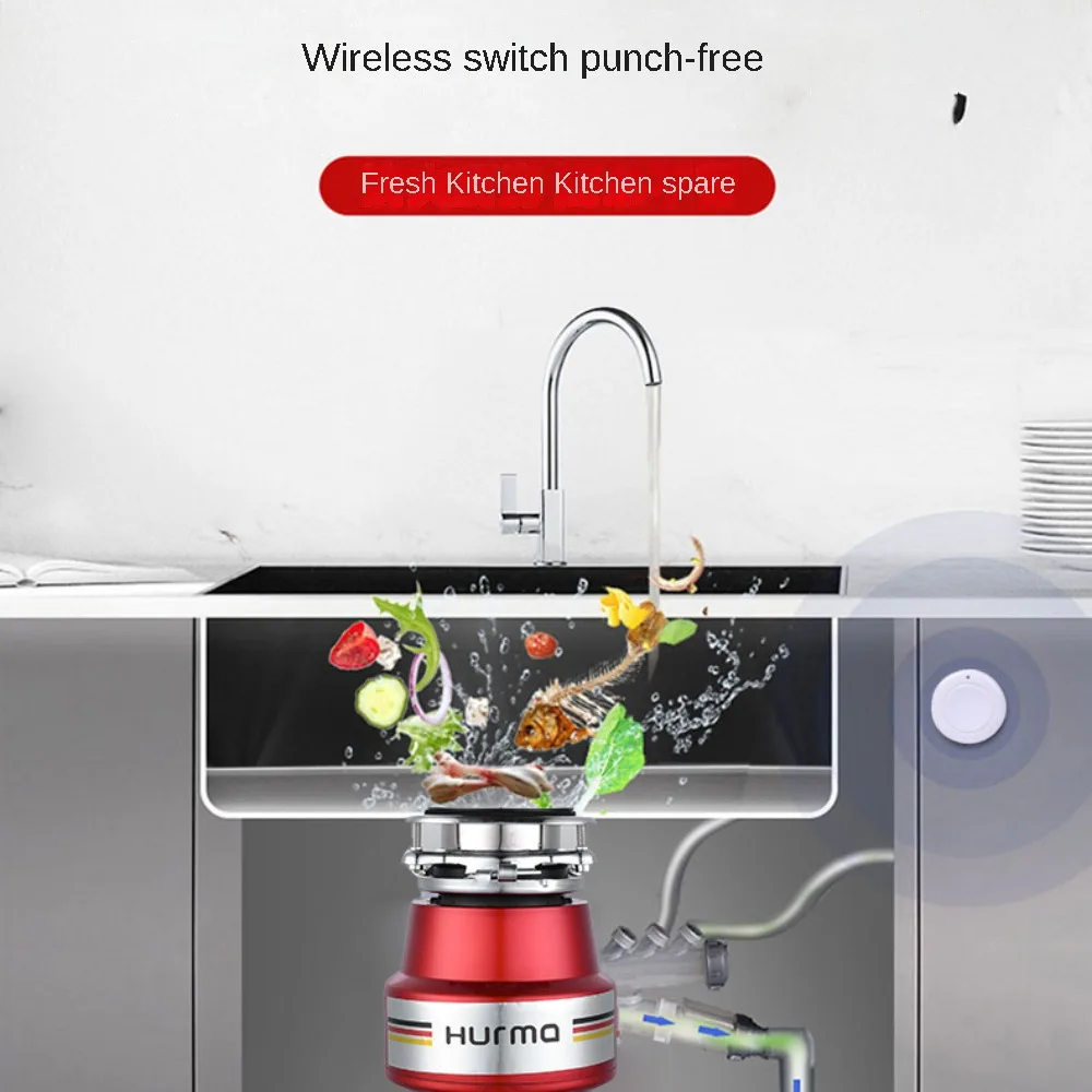 Home Appliances Garbage Disposer Household Kitchen Sink Kitchen Waste One Click Shredder Automatic Garbage Disposal 4