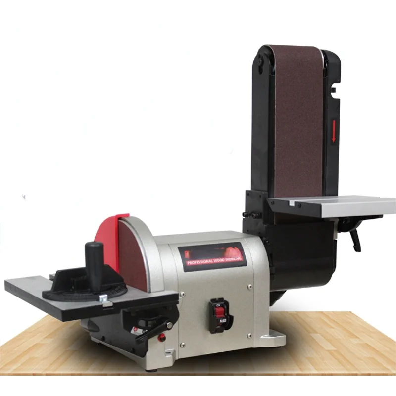 

220V/900W Abrasive Disc Machine Belt Sand Paper Polisher Sharpener Machine Sanding Desktop Multi-Function 2980r/min Tools