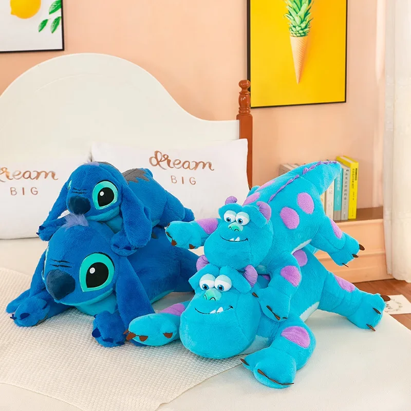 Kawaii Disney Lilo & Stitch James P. Sullivan Stuffed Animals Big Size Plush Toy Pillow Anime Doll Cute Children Birthday Gifts 2