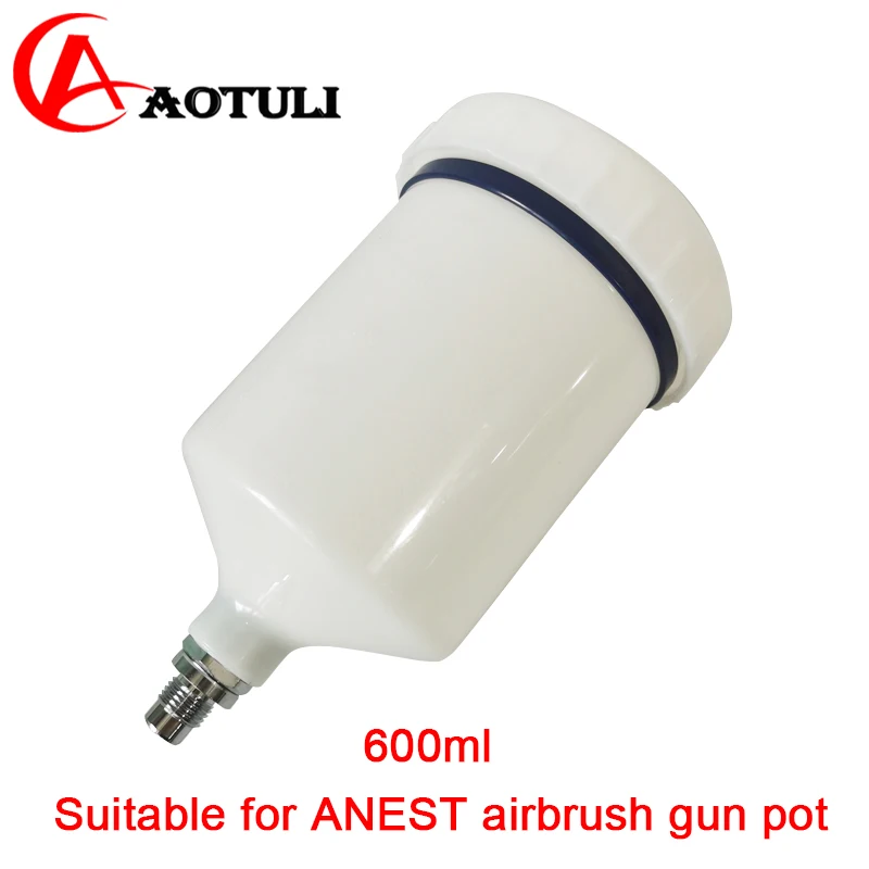 

For Japan ANEST IWATA Spray Gun Pot Plastic Pot On Pot 600ML White Paint Spray Gun Accessories Consumable Paint Tools