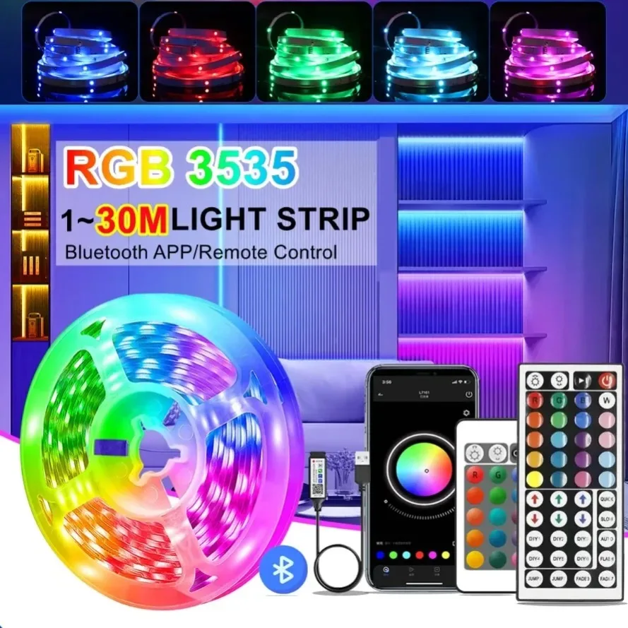 รูปสินค้า LED Strip ยืดหยุ่น ควบคุมสีได้ผ่านแอปพลิเคชัน