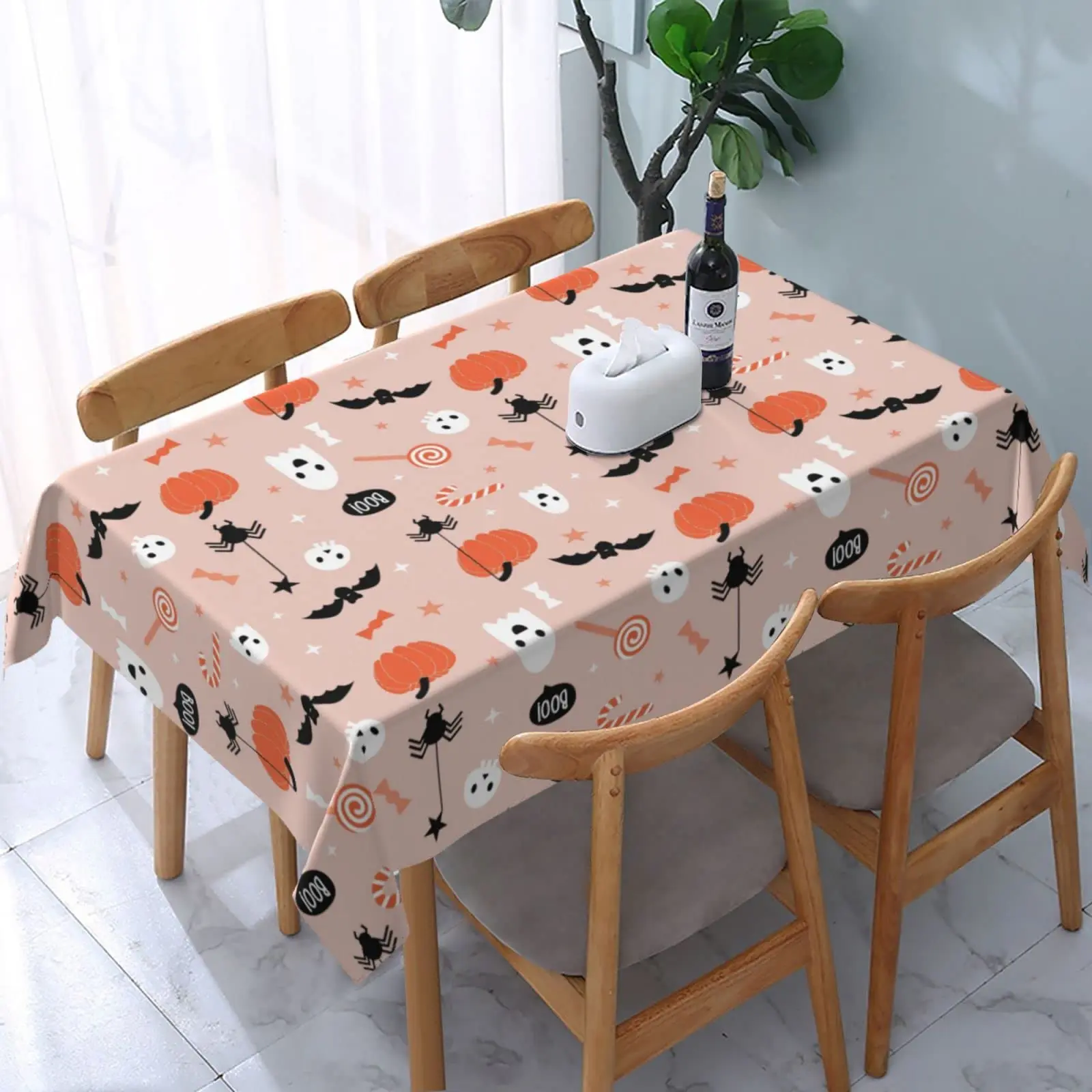 

Rectangular table waterproof table cloth Picnic table cloth 54 x 72 inch washable camping table cloth polyester