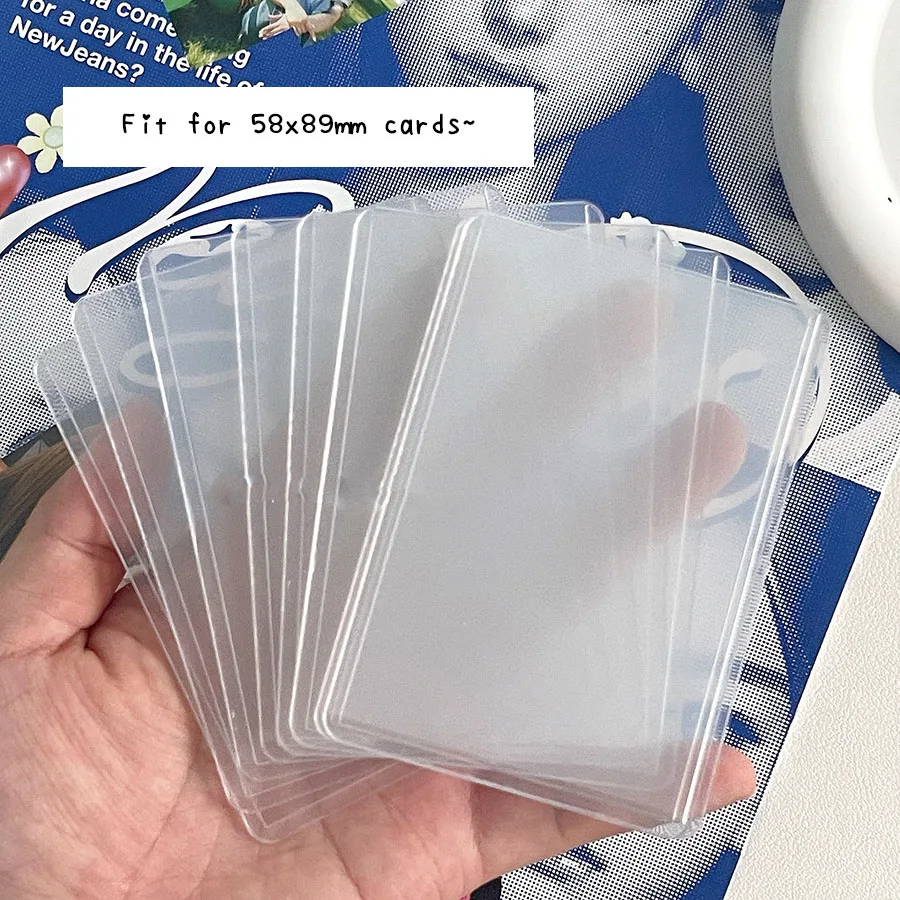 SKYSONIC 20pcs/Pack B8 Hard Cover 58x89mm Transparent Holder For Holo Postcards Top Load Films Photocard Game Cards Protector 3