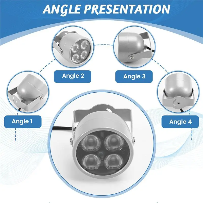 BNVN-5X 4 어레이 LED 적외선 방수 야간 투시경 IR 조명기 조명 보조광 DC 12V 보안 카메라용