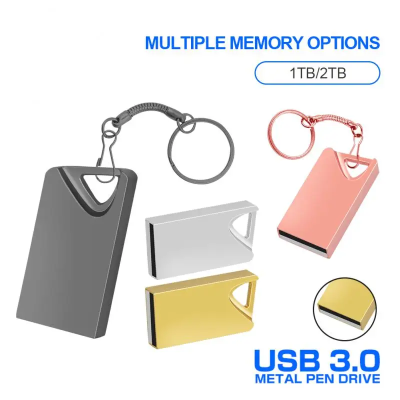 

Metal USB3.0 Pen Drive 2TB 1TB USB Flash Drives 128GB High Speed Pendrive Flash Disk Waterproof USB Device Wedding Gifts For Gue