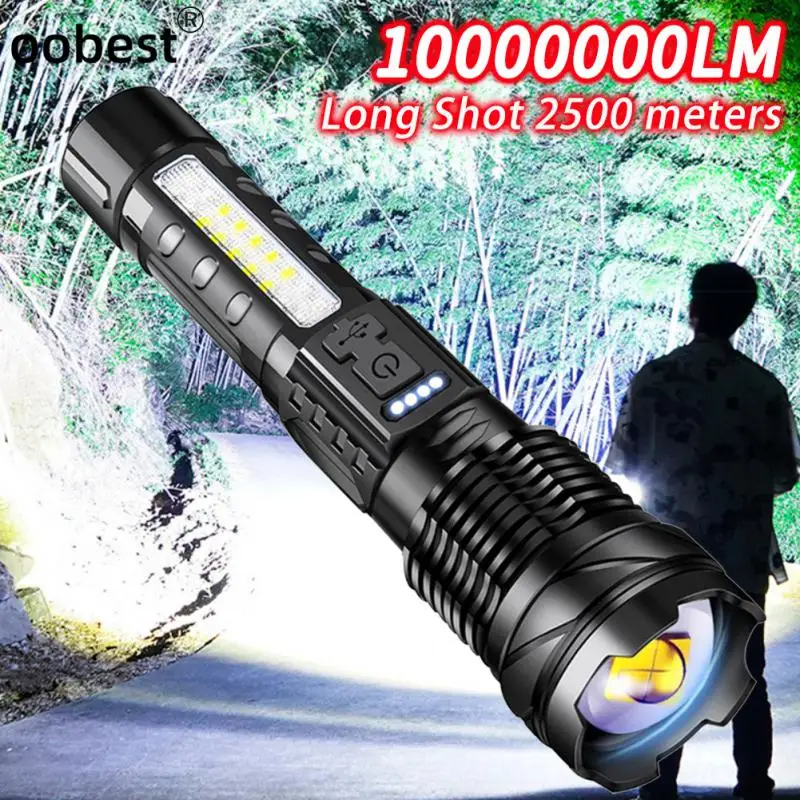 Linterna Potente Luz De Carga zoom Gigante Brillante Xenón Fuerzas  Especiales Hogar Al Aire Libre LED Portátil