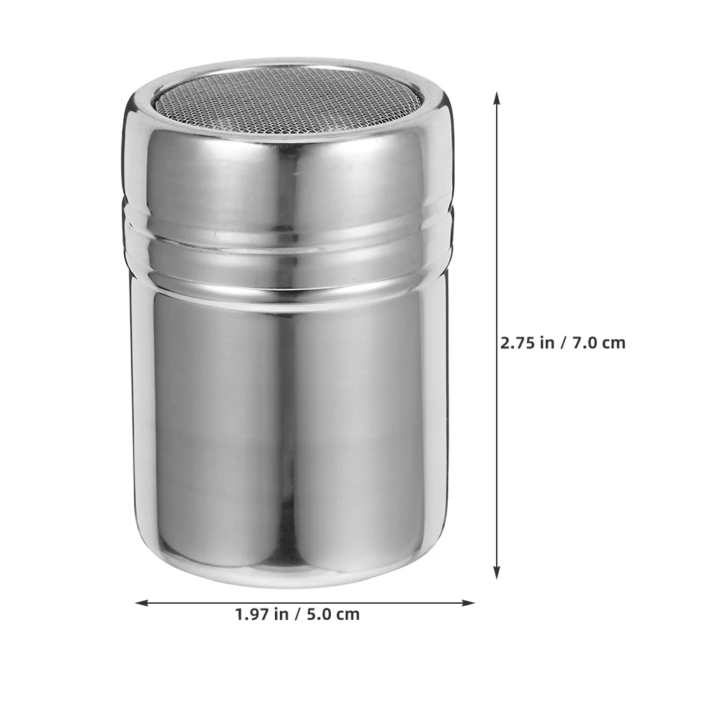 Stainless Steel Powder Shaker Fine Mesh Sifter Dispenser With Lid For Coffee Pepper Flour Chocolate Sugar Salt Spices spice shaker spice shaker set