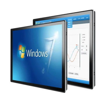 17 19 Inch Waterproof Front Panel Computer All in One Industrial Touch Screen Panel Pc with i3 i5 i7 Built In Wifi RS232