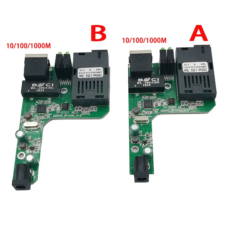 10/100/1000M Fiber Optical Media Converter Half PCB Board with Fiber Module 25KM ahd cvbs cvi tvi to usb video converter ahd audio video capture card module board 1080p analog hd drive free with loop out