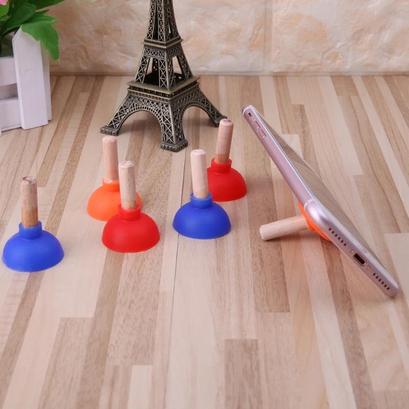 

Mini Colorful Toilet Plunger Holder Sucker Stand For Mobile Phone for PSP