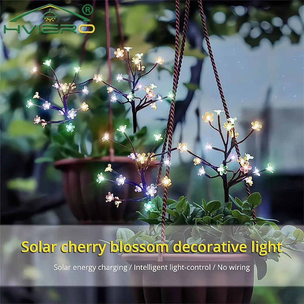 Description Picture 2 of itemSolar Energy LED Lamp 12V Lawn Landscape Courtyard Outdoor Garden Park Decoration Cherry Blossom Light Floor Insertion Lighting