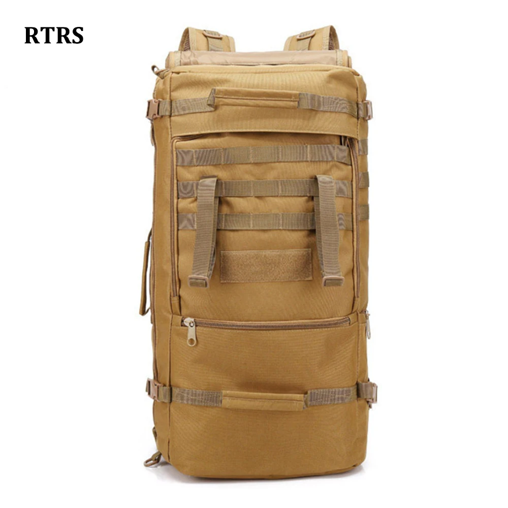 

60L Outdoor Camping Tactical Military Backpack Camouflage Men Waterproof Hiking Cycling Large Capacity Travel Women Bag