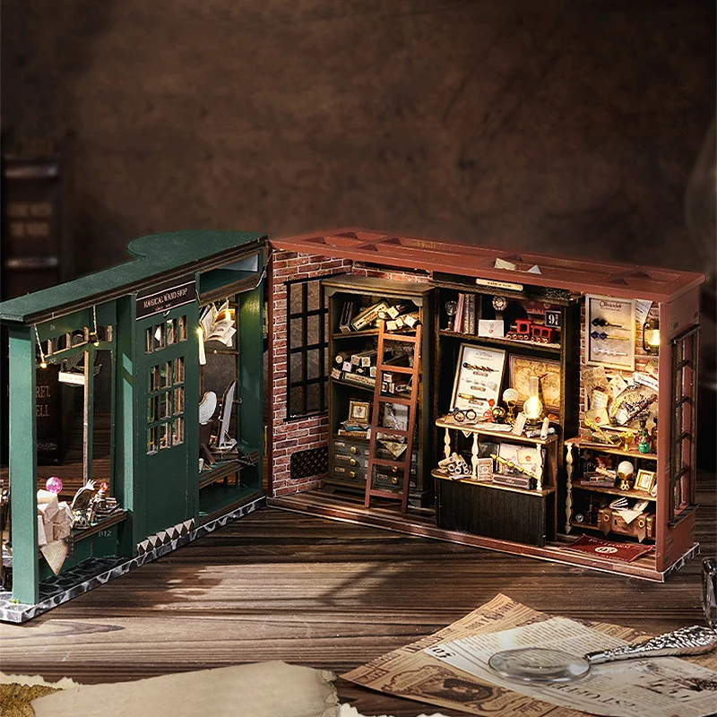 Magical Doll House Wooden Miniature DIY Assembly Building Model Kit Production of Small Room Toys Decorations with Furniture doll house